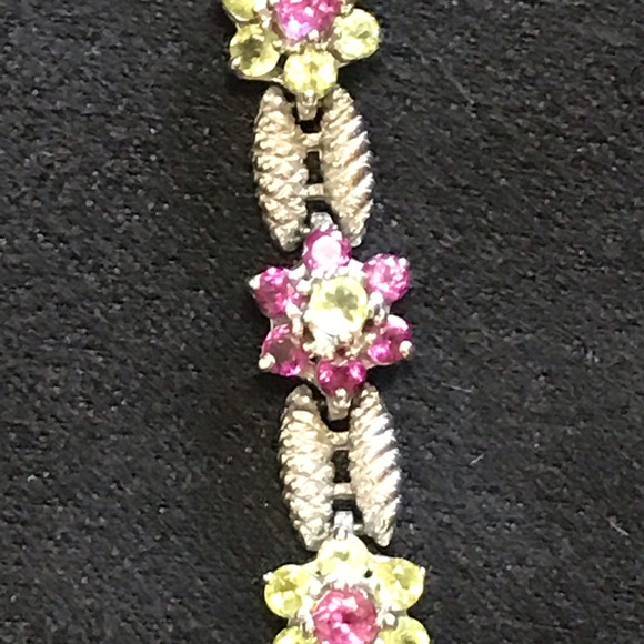 14kt white gold and tourmaline Bracelet - Picture 1 of 12